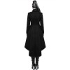 Women Gothic Military Steampunk Coat Long Jacket Black Steampunk Army Uniform 